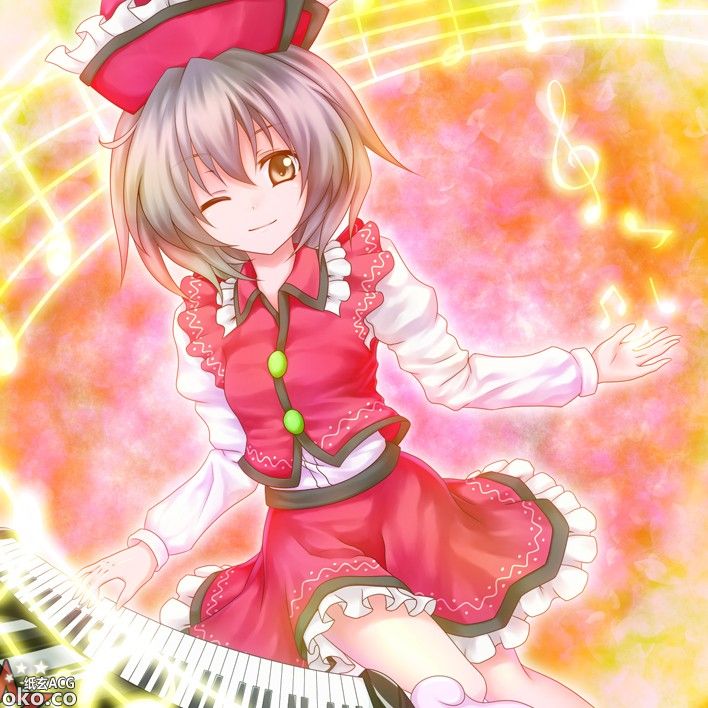 p724314_brown_eyes brown_hair frills hat instrument kamumiya keyboard lyrica_pri.jpg