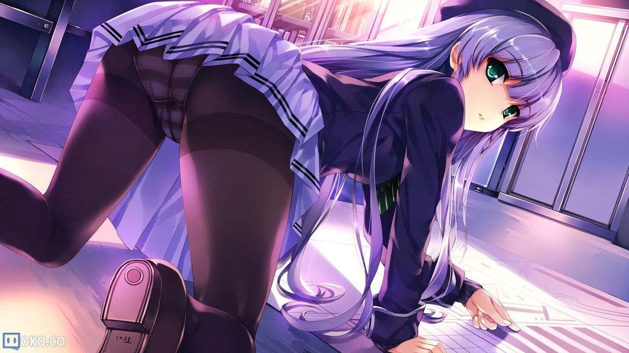 Konachan.com - 89630 furukawa_yui game_cg green_eyes hat kuroya_shinobu long_hai.jpg